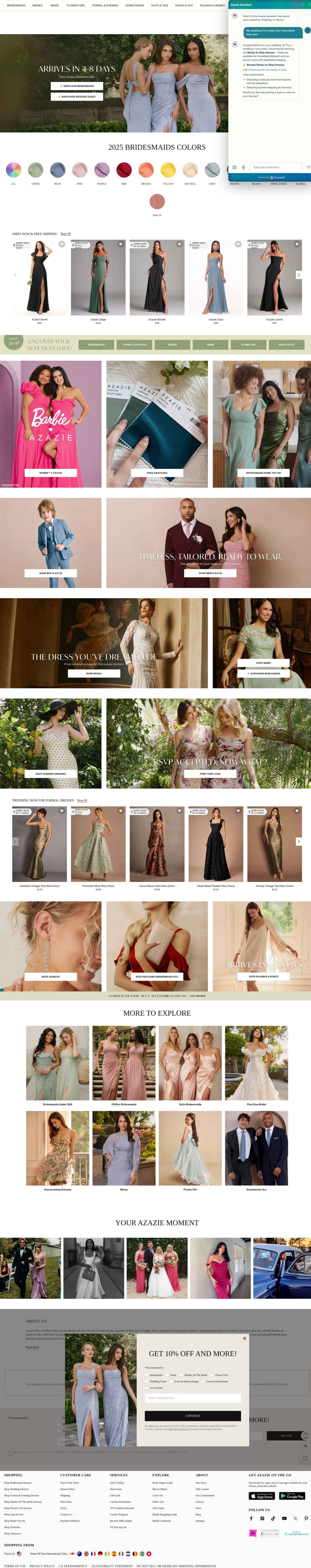 Azazie Demo Screenshot